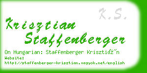krisztian staffenberger business card